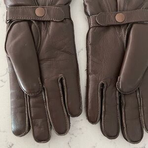 Lauer Dark Brown Leather Gloves
